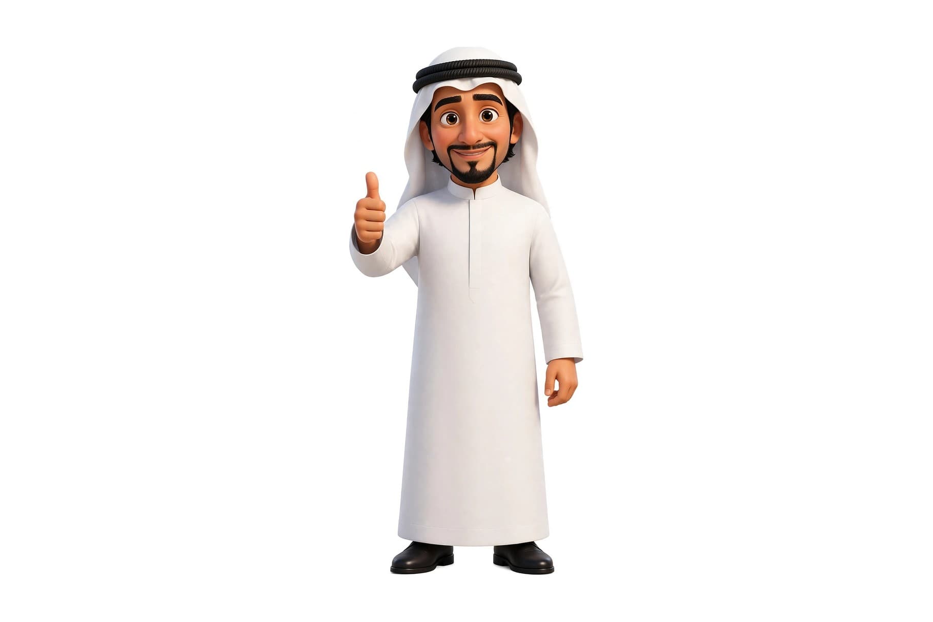 Arab businessman giving a thumbs up
