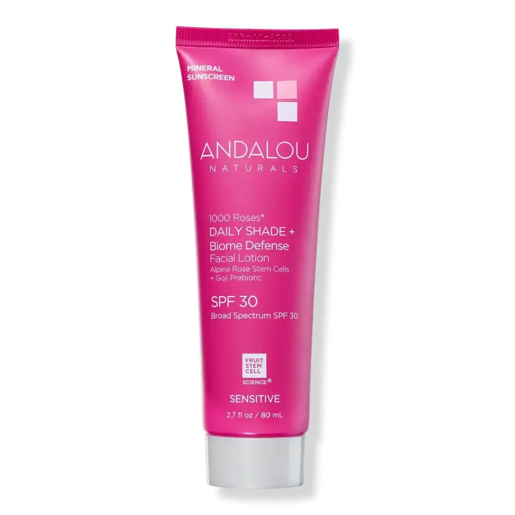 1000 Roses Sensitive Daily Shade + Biome Defense Facial Lotion SPF 30