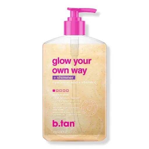 Glow Your Own Way + Shimmer Shimmering Clear Self Tan Gel